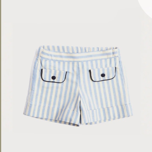 NWT Pepa London / Pepa & Co Front Pocket Striped Shorts in Sky Blue sz 8